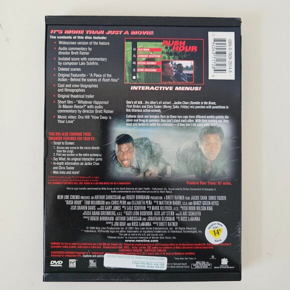 Rush Hour DVD 1998 Widescreen - Jackie Chan, Chris Tucker, Ken Leung - Picture 3 of 3